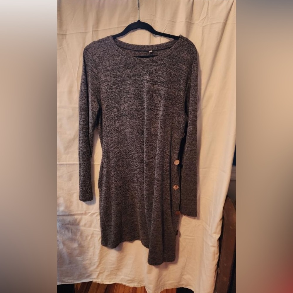 Amazon long sweater dress with buttons